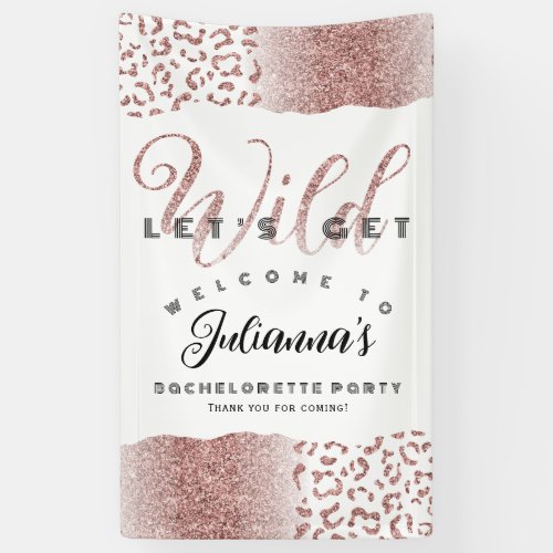 Lets Get Wild Animal Print Bachelorette Welcome Banner