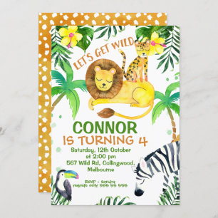 Lets Get Wild Birthday Invitation