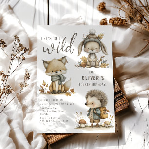 Let's Get Wild Birthday Party Invitation