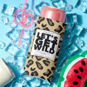 Let's Get Wild Cheetah Bachelorette Party  Seltzer Can Cooler