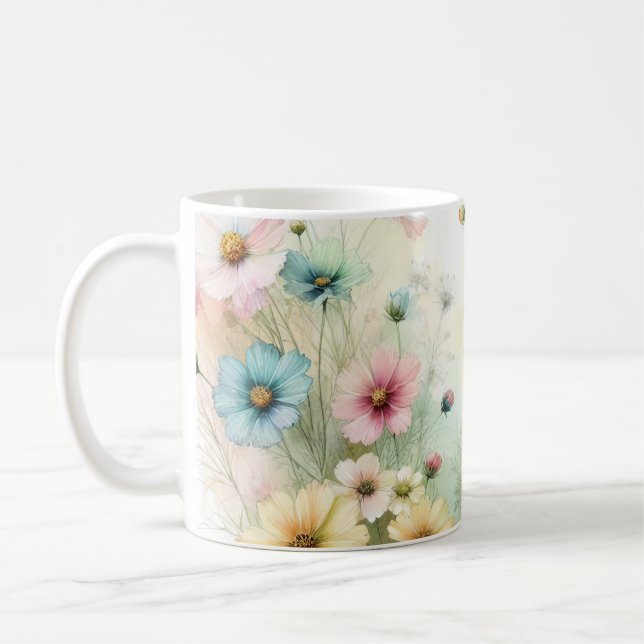 Let's Get Wild Flowers 🌷 Coffee Mug (Left)