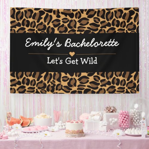 Lets get Wild Fun Cheetah Bachelorette Party Banner
