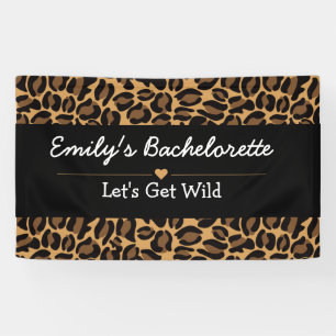 Let's get Wild Fun Cheetah Bachelorette Party Banner
