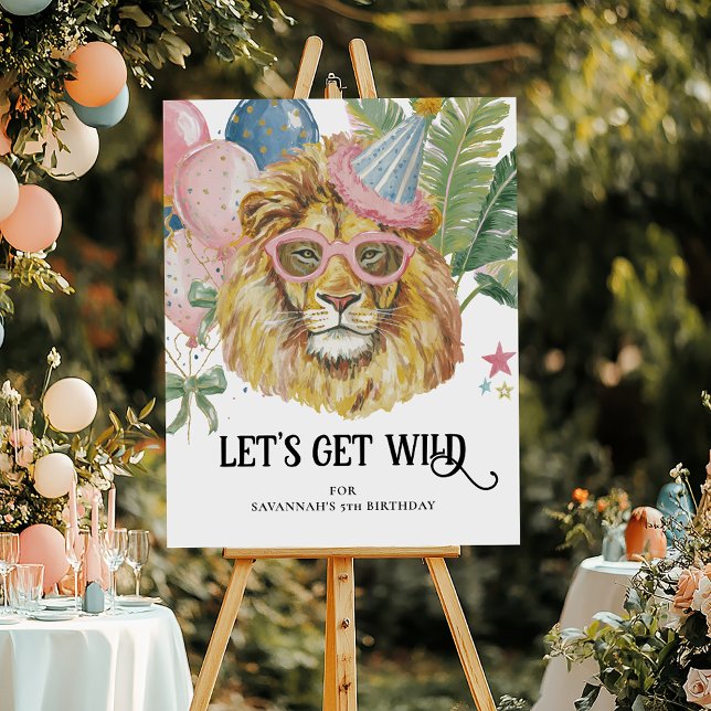 Let's Get Wild Jungle Birthday Welcome Foam Board (Creator Uploaded)