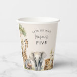 Lets Get Wild | Kids Birthday Party Paper Cups<br><div class="desc">Planning a birthday bash for your animal-loving kid just got a whole lot easier! Our stylish party paper cups designs feature a range of safari animals and modern template text, offering a fun and unique way to bring family and friends together. So, why not make this birthday extra memorable with...</div>