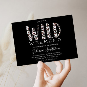 Let's Get Wild Leopard Bachelorette Weekend Invitation