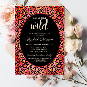 Let's Get Wild Leopard Print Bachelorette Invitation
