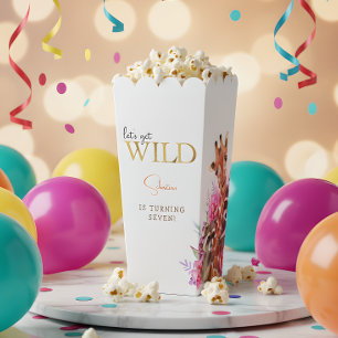 Let's get wild safari animals kids birthday party favor boxes