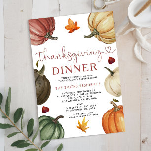 Let's Give Thanks Invite dinner Pumpkin
