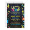 Let's Glow Crazy Birthday Neon Paint Invitation