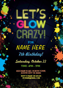 neon invitations zazzle