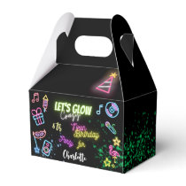 Let's glow crazy neon birthday favor boxes