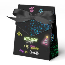 Let's glow crazy neon birthday favor boxes