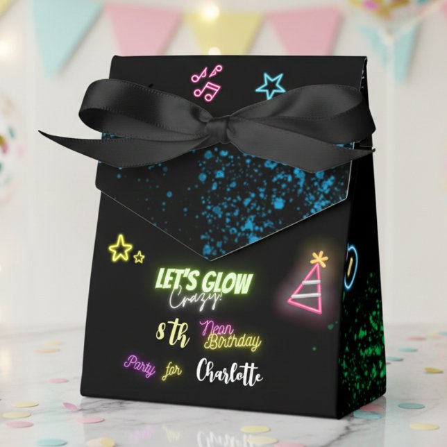 Let's glow crazy neon birthday favor boxes (Creator Uploaded)