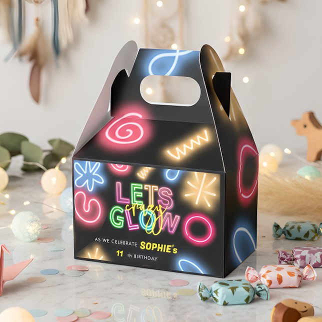 Let's glow crazy neon birthday laser party favor boxes (Creator Uploaded)