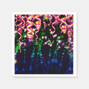 Let's Glow Crazy Neon Lights Birthday Party Paper Napkins