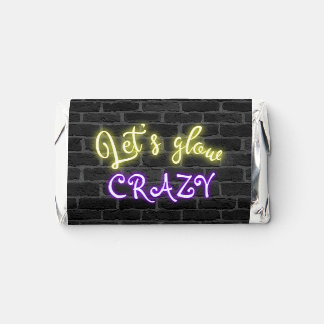 Let's Glow Crazy Neon Sign Hershey's Miniatures (Front)