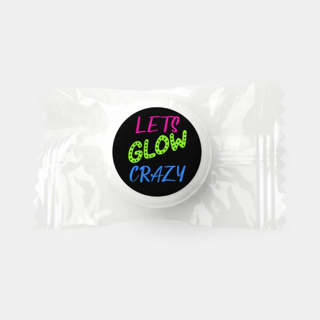 let's glow crazy, neon skate birthday life saver® mints (Front)