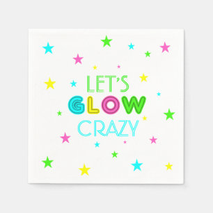 Let's Glow Crazy Party Napkins