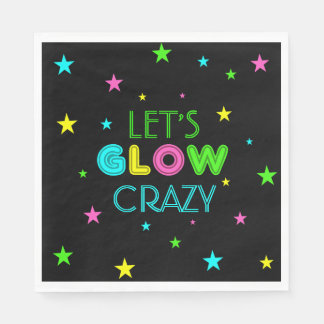 Let's Glow Crazy Party Napkins