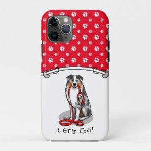 Let's Go! Australian Shepherd (blue merle tan/w 1) iPhone 11 Pro Case