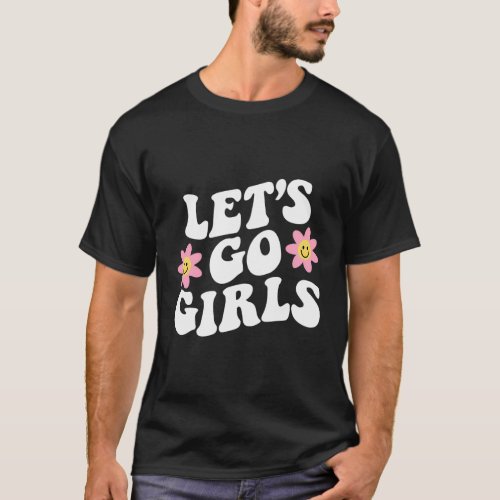 LetS Go Bachelorette Party Western Cowgirl Aesthe T_Shirt