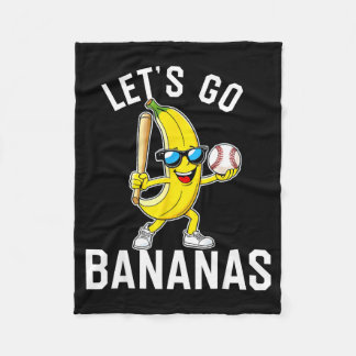 Let's go banana fleece blanket