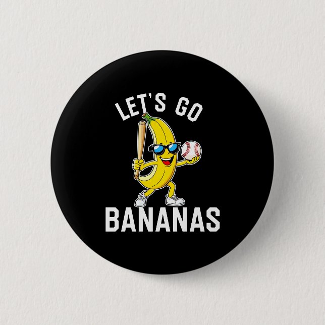 Let's go banana long sleeve  button (Front)