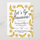 Let's Go Bananas Birthday Invitation (Front/Back)