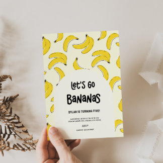 Let's Go Bananas Birthday Invitation