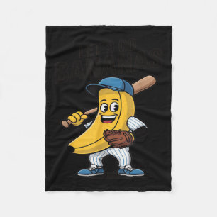 Lets Go Bananas, Funny Banana Gift  Fleece Blanket