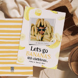 Let's Go Banana's Funny Photo Christmas  Holiday Card<br><div class="desc">Let's Go Banana's this Christmas - Literally! These quirky fun christmas holiday cards will bring joy to friends and family. Design features a photograph of your crazy family,  kids or pet,  watercolor bananas and a funny saying. Simply personalise your name and picture.</div>