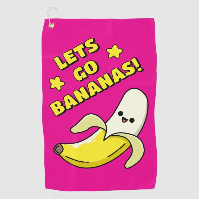 Lets Go Bananas! Golf Towel (Front)