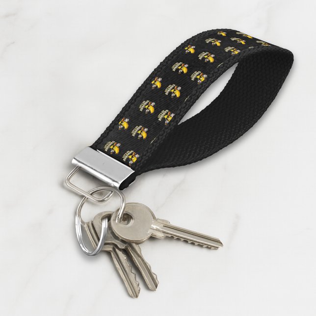 Lets Go Bananas Retro Baseball Banana Funny Wrist Keychain (Creator Uploaded)