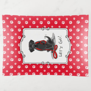 Let's Go! Black Lab Labrador Retriever Cute Trinket Tray