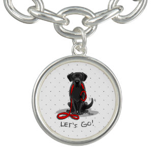 Let's Go! Black Labrador Retriever - Cute Dog Bracelet