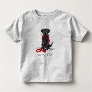 Let's Go! Black Labrador Retriever - Cute Dog Toddler T-shirt