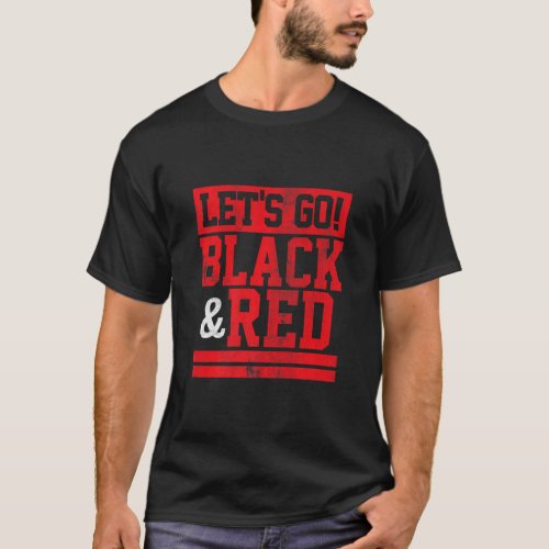 Lets Go Black  Red Team Favorite Colors Vintage  T_Shirt