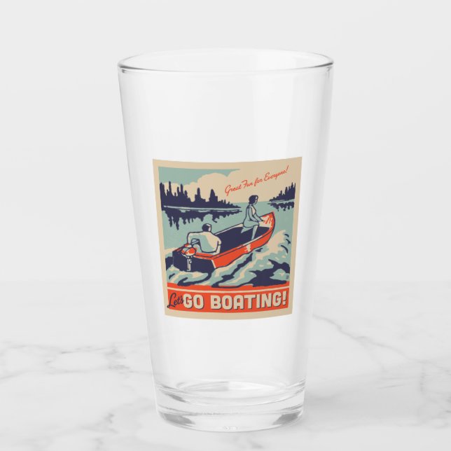 Let's Go Boating Glass (Front)