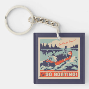 Let's Go Boating Keychain