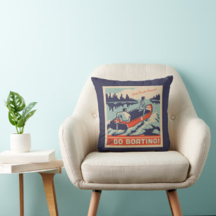 Let's Go Boating Throw Pillow