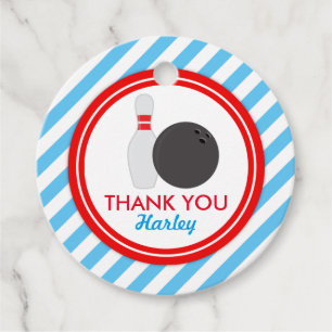 Let's go Bowling Birthday Baby Shower Favor Tags