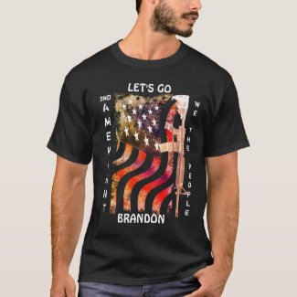Lets Go Brandon 2nd Amendment Flag Black T-Shirt