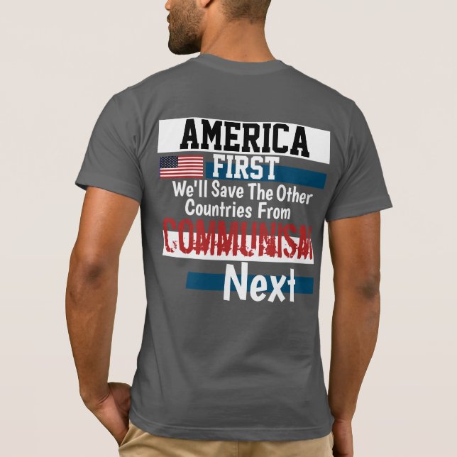 Let's go Brandon America First  T-Shirt (Back)