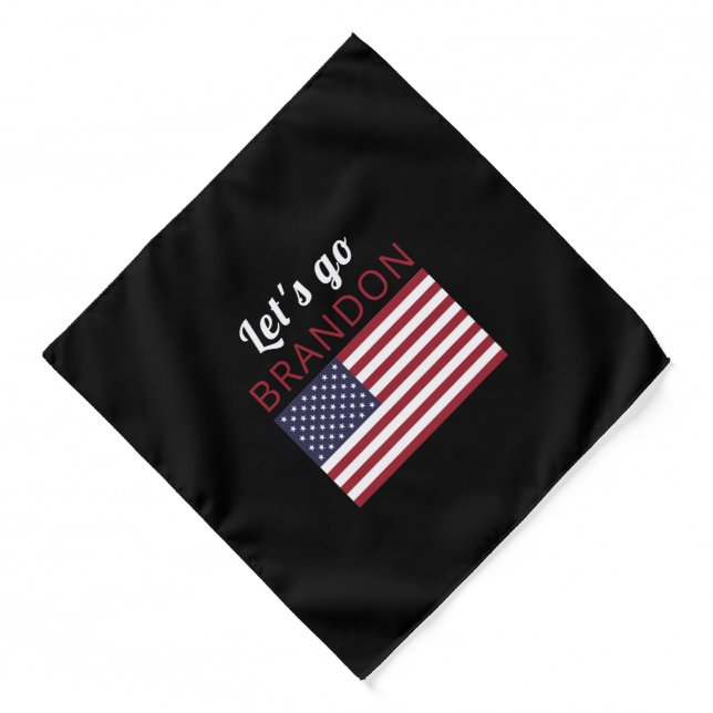 Let's go Brandon, American Flag Bandana (Front)