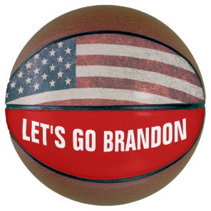 LET'S GO BRANDON AMERICAN FLAG BASKETBALL
