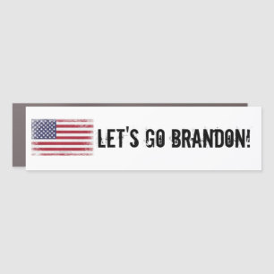Let's Go Brandon American Flag Car Magnet