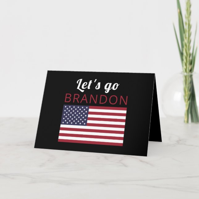 Let's go Brandon, American Flag Card (Front)
