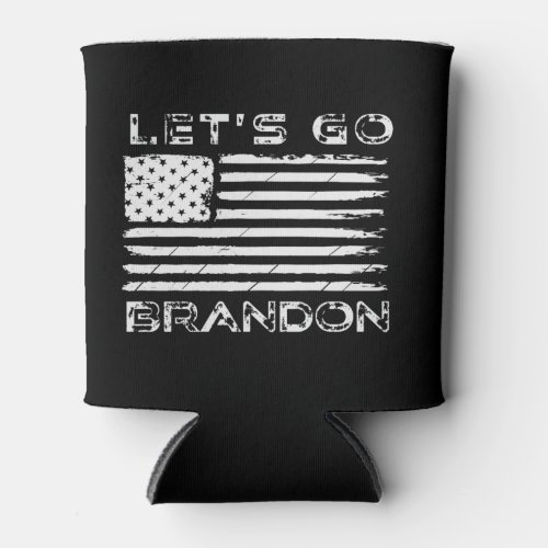 Lets go Brandon Anti Joe Biden Chant Flag  Can Co Can Cooler