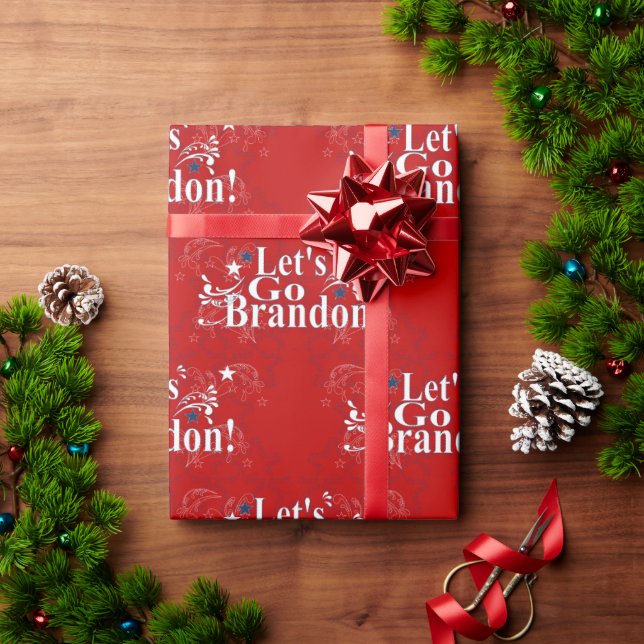 Let's Go Brandon Bandana Wrapping Paper (Holiday Gift)